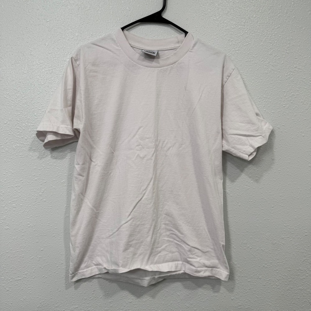 PRO CLUB Heavyweight T-Shirt White Crew Neck Short Sleeve Casual‎ Mens Size M